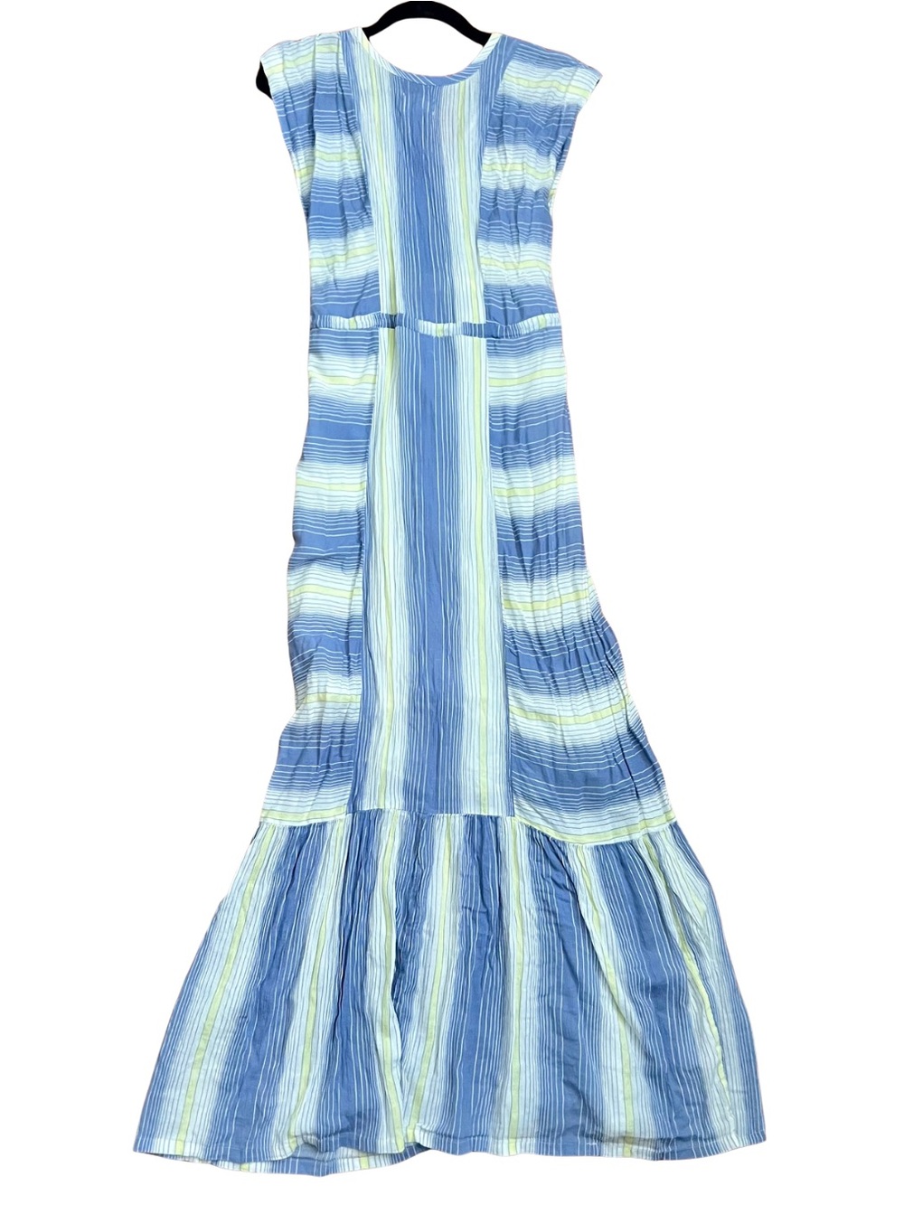 Caslon Blue Green Striped Drawstring Maxi Dress XS Coastal Resort - Picture 7 of 7
